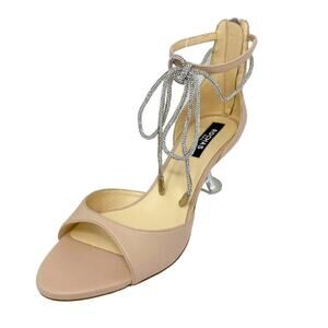Rochas Paris Womens Nappa Carne Icon Heels EU 38 US 8 Nude Tan Leather EUC